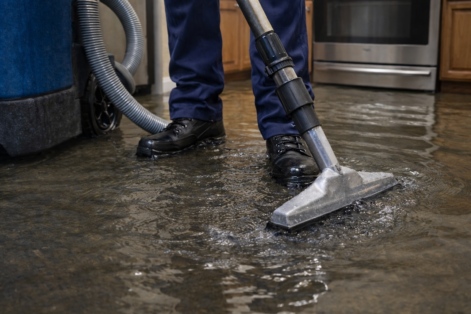 Structural drying equipment set up in water damaged Grand Rapids home